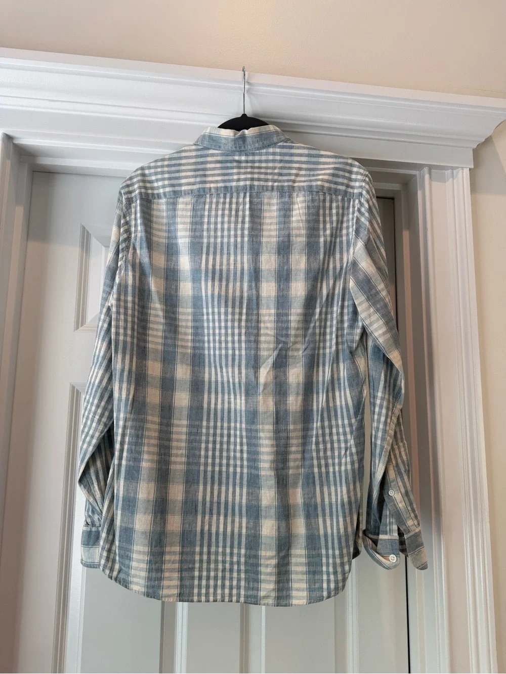 Men's J Crew Light Blue Plaid Button-Down Shirt